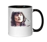 Tasse à thé ou café en céramique Motif princesse guerrière Noir