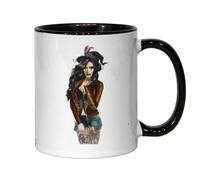 Tasse à thé ou café en céramique Spider Witch Kinky Black Haired Babe