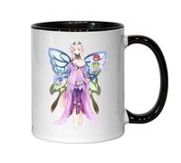 Tasse à thé ou café en céramique style anime kinky elfe Fairy Noir