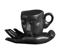 Tasse à thé pour le visage, tasse pour le visage humain,Kit de tasse à café T de 260 ml avec soucoupe | Tasse à café avec soucoupe Kit tasse à thé au lait Cuisine maison romantique ami de la famille