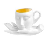 Tasse à thé pour le visage, tasse pour le visage humain, T 260 ml Kit tasse à café avec soucoupe, Tasse à café avec soucoupe, Kit tasse à thé au lait, cuisine, maison, famille romantique, ami pour