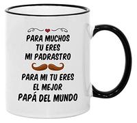 Tasse À Thé Regalos Para Padrasto Taza De Cafe Del Dia Del Padre Espagnol Idée Mug En Céramique Colorées Mugs Café Pour Homme Eau Maison