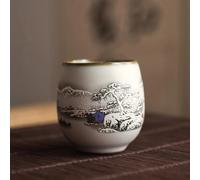 Tasse À Thé Rétro Anti-Calcaire En Céramique,Vaisselle Chinoise,Four Ru,Standard Du Thé,Maître Multicolore,Tasse Unique Personnelle,Verres - Type B-5.2x6.5cm-100ml