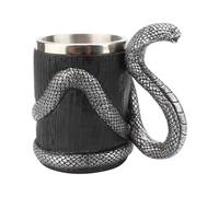 Tasse à thé serpent - Tasse à lait à double paroi - 600 ml - Tasse à thé - Tasse à cappuccino pour café, thé, lait, bière, boissons, décoration créative de la pièce