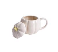 Tasse à thé Tasse à café Tasse à boire PUMPKIE en forme de citrouille avec couvercle crémeux SHINY 0,6 l HOMLA