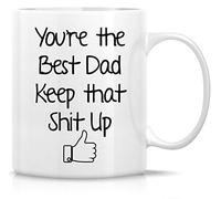 Tasse À Thé T'es le meilleur papa, continue comme ça ! | Tasse À Café céramique Tasse Cadeau durable tasse en porcelaine pour Bureau, Anniversaire, Collègue, 330ml