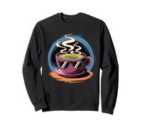 Tasse à thé Vert Matcha Cool avec Lunettes de Soleil Sweatshirt