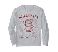 Tasse à thé vintage Spilled Tea Social Club Coquette Girlycore Manche Longue