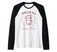 Tasse à thé vintage Spilled Tea Social Club Coquette Girlycore Manche Raglan