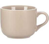Tasse à thé XXL de 650 ml, tasse à café en céramique avec anse - Tasses à soupe géantes - Grandes tasses à café et à thé - Tasse à céréales, soupe, café - Bol en porcelaine avec poignée (Khaki)
