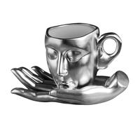 Tasse à visage humain, tasse de visage 3D | Tasse à thé en céramique de 260 ml avec lavabo - Tasse à café avec soucoupe, tasse de thé au lait, cuisine, maison, famille romantique, ami pour l'eau,