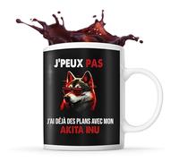 Tasse Akita Inu j'ai déjà des plans | Mug Café Thé Idée Cadeau humour mignon pour propriétaire de chien