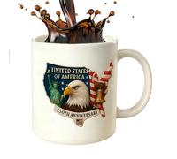 Tasse américaine | 250e coupe commémorative | 1776-2026 Tasse commémorative en céramique pour hommes amateurs d'histoire, amis, père, mère, grands-parents