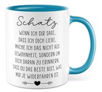 Tasse amour cadeau chérie, si je te dis que je t'aime, je ne fais pas cela par habitude, tasse à café Saint-Valentin relation, partenaire, petite amie, idée cadeau bureau tasse à café