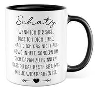 Tasse amour cadeau chérie, si je te dis que je t'aime, je ne fais pas cela par habitude, tasse à café Saint-Valentin relation, partenaire, petite amie, idée cadeau bureau tasse à café
