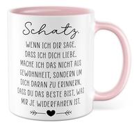 Tasse amour cadeau chérie, si je te dis que je t'aime, je ne fais pas cela par habitude, tasse à café Saint-Valentin relation, partenaire, petite amie, idée cadeau bureau tasse à café