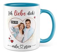 Tasse Amour Cadeau Je t'aime ! Mila Nico, Tasse à café personnalisée Personnel Amour partenaire, idée cadeau Saint Valentin ami petite amie famille tasse à café