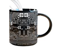 Tasse amusante en céramique | Design platine 325 ml | Cadeau pour les joueurs | 420 g Passe au lave-vaisselle | In Ceramica Circuit | Muguet Céramique Circuit | Taza De Cerámica De Circuito |