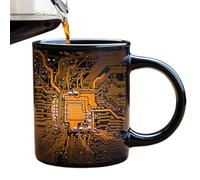 Tasse amusante en céramique | Design platine 325 ml | Cadeau pour les joueurs | 420 g Passe au lave-vaisselle | In Ceramica Circuit | Muguet Céramique Circuit | Taza De Cerámica De Circuito |