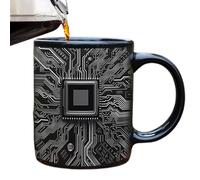 Tasse amusante en céramique | Design platine 325 ml | Cadeau pour les joueurs | 420 g Passe au lave-vaisselle | In Ceramica Circuit | Muguet Céramique Circuit | Taza De Cerámica De Circuito |