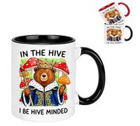 Tasse amusante en forme d'ours en peluche, facile à nettoyer, utilisée pour le café, le thé, le lait, le jus (noir)