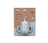 Tasse Anti-goutte et paille pour bébé en silicone bleu