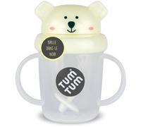 Tasse antifuite avec paille lestée Ours phosphorescente (200 ml)