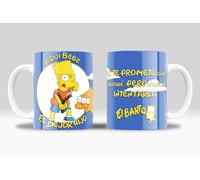 Tasse "Aqui bebe el mejor hijo" - Cadeau original amusant pour fils - Tasse Bart Simpsons pour garçons et filles | Céramique 355 ml