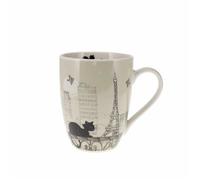 Tasse arrondie + boite Kiub Art Paris oiseaux - blanc - 340 ml