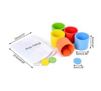 Tasse Assortie En Bois Montessori, Jouets Éducatifs Précoces Pour Enfants, Q0kb