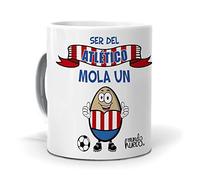 Tasse Atlético | Être de l'Atlético mola un œuf | Cadeaux d'équipes de football | Tasse pour matelas | Cadeau Athlético pour fans de football | Phrase être de l'Atlético | Tasse en céramique | 350 ml