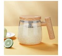 Tasse Auto-Mélangeuse Électrique en Verre Borosilicate - Rotative pour Café, Lait, Poudre de Protéine - Maison, Bureau, Voyages