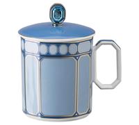 Tasse avec couvercle Signum, Porcelaine, Bleue OS