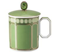 Tasse avec couvercle Signum, Porcelaine, Verte OS