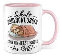 Tasse avec inscription en allemand « Abitur », cadeau d'école, puis-je maintenant retourner au lit ? Tasse à café 330 ml en céramique - Diplôme étudiant, paresseux, famille, petite amie
