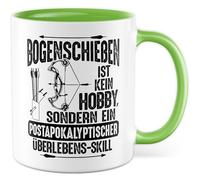 Tasse avec inscription en allemand - Cadeau tir à l'arc n'est pas un passe-temps - Tasse à café en céramique 330 ml - Idée cadeau pour les sports d'arc, les amateurs de sports d'arc, flèche et arc