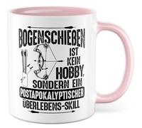 Tasse avec inscription en allemand - Cadeau tir à l'arc n'est pas un passe-temps - Tasse à café en céramique 330 ml - Idée cadeau pour les sports d'arc, les amateurs de sports d'arc, flèche et arc