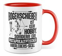 Tasse avec inscription en allemand - Cadeau tir à l'arc n'est pas un passe-temps - Tasse à café en céramique 330 ml - Idée cadeau pour les sports d'arc, les amateurs de sports d'arc, flèche et arc
