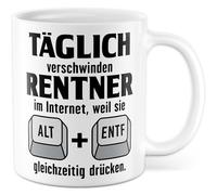 Tasse avec inscription humoristique « IT » - Cadeau humoristique - Pour tous les jours, les retraités disparaissent sur Internet - Pour le bureau et le travail - Idée cadeau pour collègue, petite amie