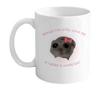 Tasse avec motif de hamster triste | Tasse de hamster avec visage triste | Tasse à café amusante en céramique de 325 ml avec motif de hamster triste qui fait rire tout le monde pour les femmes et les