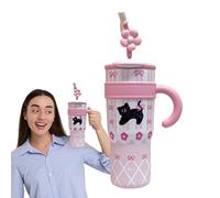 Tasse Avec Paille - Bouteille D'eau De Sport En Acier Inoxydable De 1200 Ml, Gobelet Étanche, Tasses D'hydratation Ravel Camping Gym School | Bouteille D'eau De Sport, Pour Boisson Chaude Et Froide, T