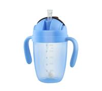 Tasse avec paille - Capacité de 300 ml avec couvercle pour difficile à mâcher, bouteille en paille pour un usage quotidien