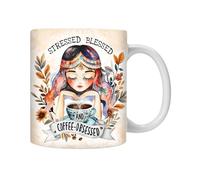 Tasse avec phrase, 350 ml en céramique sur le thème du café - Tasses à thé pour café, chocolat chaud, tasse d'eau potable pour le travail, la maison, la cuisine