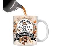 Tasse avec phrase | 350 ml tasses en céramique sur le thème du café - Tasse à lait pour petit déjeuner pour café, thé, chocolat chaud, tasse à thé pour le travail, la maison, la cuisine