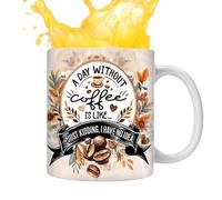 Tasse avec phrase - Tasse en céramique sur le thème du café - Tasses à thé pour café, chocolat chaud, eau potable pour le travail, la maison, la cuisine