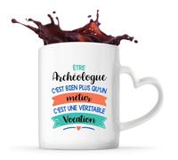Tasse avec Poignée en Forme de Cœur Archéologue métier vocation Mug