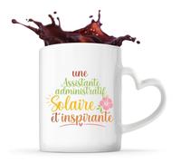 Tasse avec Poignée en Forme de Cœur Assistante administratif Solaire