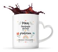 Tasse avec Poignée en Forme de Cœur Assistante sociale préférée Mug