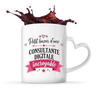 Tasse avec Poignée en Forme de Cœur Bazar Consultante Digitale incroyable