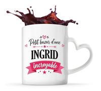 Tasse avec Poignée en Forme de Cœur Bazar Ingrid incroyable Mug pour Femme